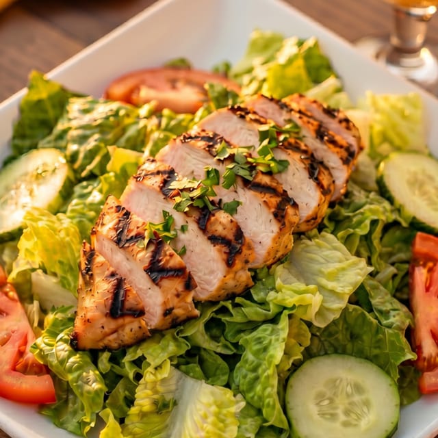 Grilled Chicken Caesar Salad.